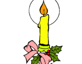 Dibuix Espelma de nadal pintat per julia i queralt