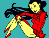 Dibuix Princesa ninja pintat per nuria-9