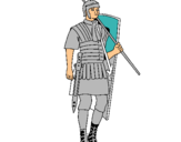 Dibuix Soldat romà  pintat per adriá  pedrós  aldomà