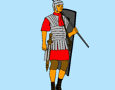 Dibuix Soldat romà  pintat per LLuis