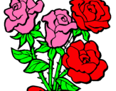 Dibuix Ram de roses pintat per OLGA  SERRA