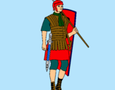 Dibuix Soldat romà  pintat per albertciuro
