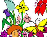 Dibuix Fauna i flora pintat per marieta