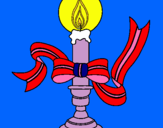 Dibuix Espelma de nadal II pintat per anna freixas