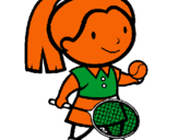 Dibuix Noia tennista pintat per ARNAU   B.