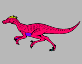 Dibuix Velociraptor  pintat per pol
