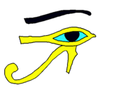 Dibuix Ull Horus pintat per daniela