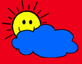 Dibuix Sol i núvol pintat per emireiammaroviracorona
