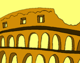 Dibuix Coliseu pintat per Eva Jensen