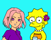 Dibuix Sakura i Lisa pintat per MaRiNa VaDeLl