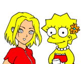 Dibuix Sakura i Lisa pintat per diana nicola