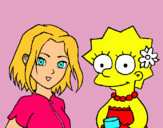 Dibuix Sakura i Lisa pintat per lidia grebol garcia