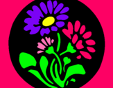 Dibuix Gravat amb flors pintat per julia