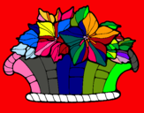 Dibuix Cistell de flors 8 pintat per laia
