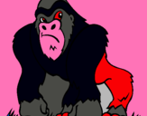 Dibuix Goril·la pintat per Anònim