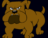 Dibuix Gos bulldog pintat per MIREIA