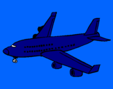 Dibuix Avió de passatgers  pintat per CESC