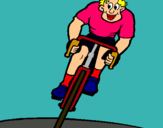 Dibuix Ciclista amb gorra  pintat per Laura