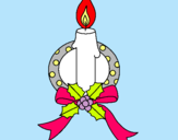 Dibuix Espelma de nadal III pintat per gisele e atos
