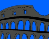 Dibuix Coliseu pintat per laur
