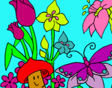 Dibuix Fauna i flora pintat per Mireia Horta Sala
