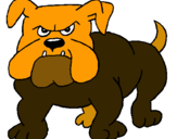 Dibuix Gos bulldog pintat per Didac