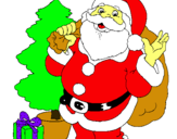 Dibuix Santa Claus i un arbre de nadal  pintat per ANNA  ANITA  BON NADAL!!!