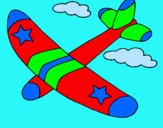 Dibuix Planejador pintat per avion