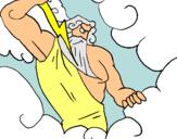 Dibuix Déu Zeus pintat per Queralt 