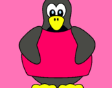 Dibuix Pingüí  pintat per maria fernanda portel