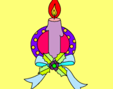 Dibuix Espelma de nadal III pintat per Judit