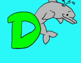Dibuix Dofí pintat per JUDIT