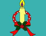 Dibuix Espelma de nadal III pintat per Lauri 