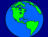 Dibuix Planeta Terra pintat per ren oriol