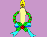 Dibuix Espelma de nadal III pintat per nuriapadilla