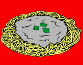 Dibuix Espaguetis amb formatge pintat per Meritxell