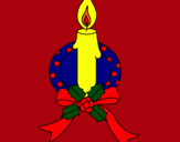 Dibuix Espelma de nadal III pintat per Meritxell