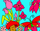 Dibuix Fauna i flora pintat per julia