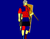 Dibuix Soldat romà  pintat per CESC6
