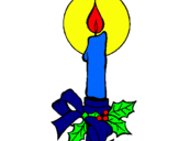 Dibuix Espelma de nadal pintat per arnau  i xeniadidac
