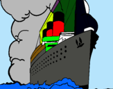 Dibuix Vaixell de vapor pintat per aritz