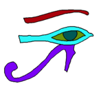 Dibuix Ull Horus pintat per hector ullod viñas