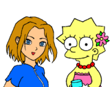 Dibuix Sakura i Lisa pintat per judith