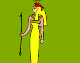 Dibuix Hathor pintat per papa marti iaia mama     