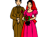Dibuix Marit i dona III pintat per ariadna