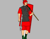 Dibuix Soldat romà  pintat per biel