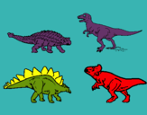Dibuix Dinosauris de terra pintat per sergi