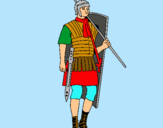 Dibuix Soldat romà  pintat per alba pesado
