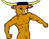 Dibuix Cap de búfal pintat per josep  mA