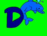 Dibuix Dofí pintat per ona